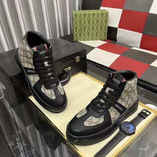 Cheap Gucci High Tops Shoes For Men #1387725 Replica Wholesale [$85.00 USD] [ITEM#1387725] on Replica Gucci High Tops Shoes