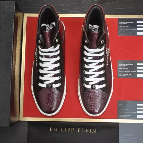 Cheap Philipp Plein PP High Tops Shoes For Men #1387889 Replica Wholesale [$92.00 USD] [ITEM#1387889] on Replica Philipp Plein PP High Tops Shoes
