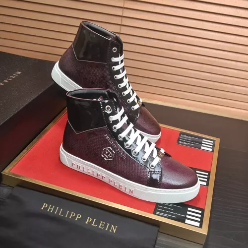 Cheap Philipp Plein PP High Tops Shoes For Men #1387889 Replica Wholesale [$92.00 USD] [ITEM#1387889] on Replica Philipp Plein PP High Tops Shoes