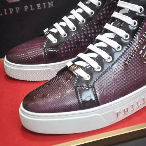 Cheap Philipp Plein PP High Tops Shoes For Men #1387889 Replica Wholesale [$92.00 USD] [ITEM#1387889] on Replica Philipp Plein PP High Tops Shoes
