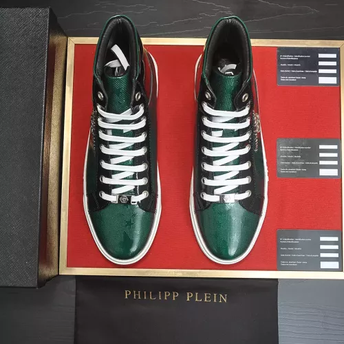 Cheap Philipp Plein PP High Tops Shoes For Men #1387891 Replica Wholesale [$92.00 USD] [ITEM#1387891] on Replica Philipp Plein PP High Tops Shoes