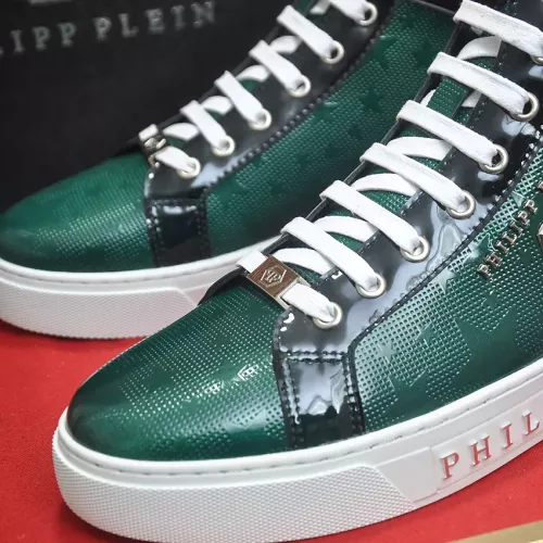 Cheap Philipp Plein PP High Tops Shoes For Men #1387891 Replica Wholesale [$92.00 USD] [ITEM#1387891] on Replica Philipp Plein PP High Tops Shoes
