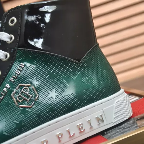 Cheap Philipp Plein PP High Tops Shoes For Men #1387891 Replica Wholesale [$92.00 USD] [ITEM#1387891] on Replica Philipp Plein PP High Tops Shoes