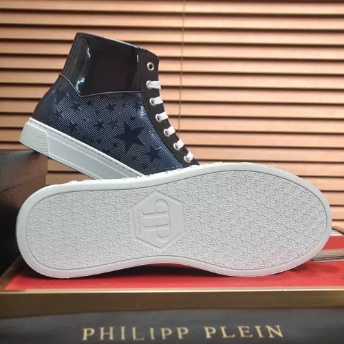 Cheap Philipp Plein PP High Tops Shoes For Men #1387892 Replica Wholesale [$92.00 USD] [ITEM#1387892] on Replica Philipp Plein PP High Tops Shoes