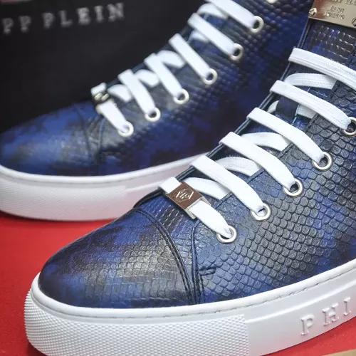 Cheap Philipp Plein PP High Tops Shoes For Men #1387897 Replica Wholesale [$92.00 USD] [ITEM#1387897] on Replica Philipp Plein PP High Tops Shoes