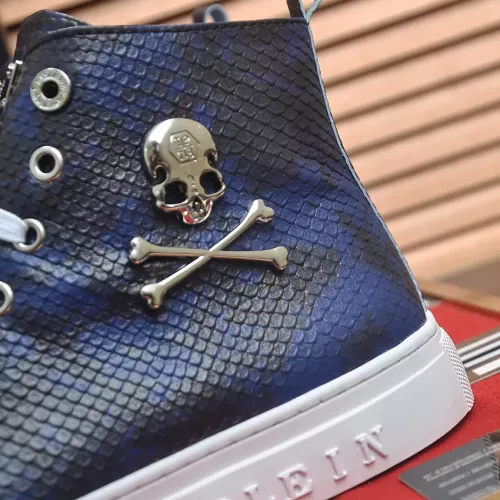Cheap Philipp Plein PP High Tops Shoes For Men #1387897 Replica Wholesale [$92.00 USD] [ITEM#1387897] on Replica Philipp Plein PP High Tops Shoes
