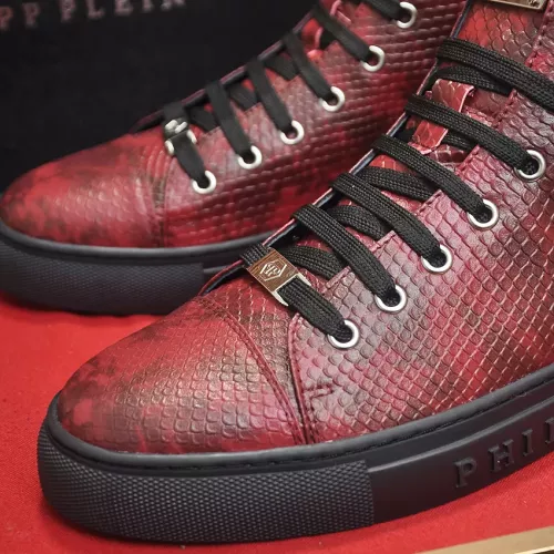 Cheap Philipp Plein PP High Tops Shoes For Men #1387899 Replica Wholesale [$92.00 USD] [ITEM#1387899] on Replica Philipp Plein PP High Tops Shoes