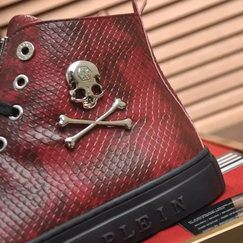 Cheap Philipp Plein PP High Tops Shoes For Men #1387899 Replica Wholesale [$92.00 USD] [ITEM#1387899] on Replica Philipp Plein PP High Tops Shoes