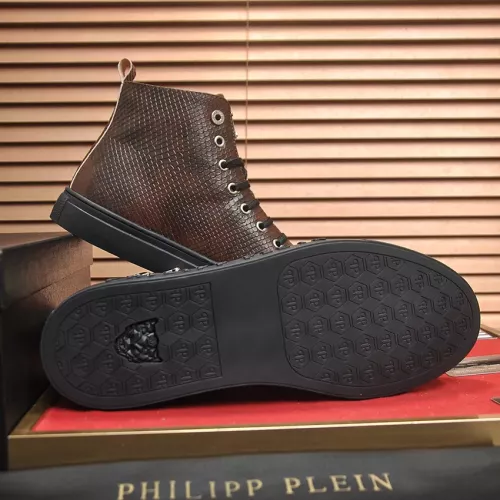 Cheap Philipp Plein PP High Tops Shoes For Men #1387900 Replica Wholesale [$92.00 USD] [ITEM#1387900] on Replica Philipp Plein PP High Tops Shoes