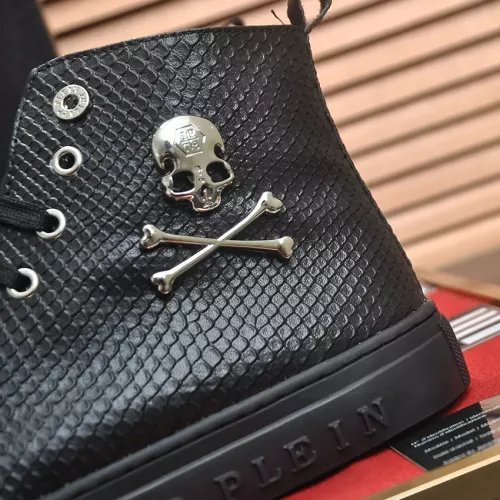 Cheap Philipp Plein PP High Tops Shoes For Men #1387903 Replica Wholesale [$92.00 USD] [ITEM#1387903] on Replica Philipp Plein PP High Tops Shoes