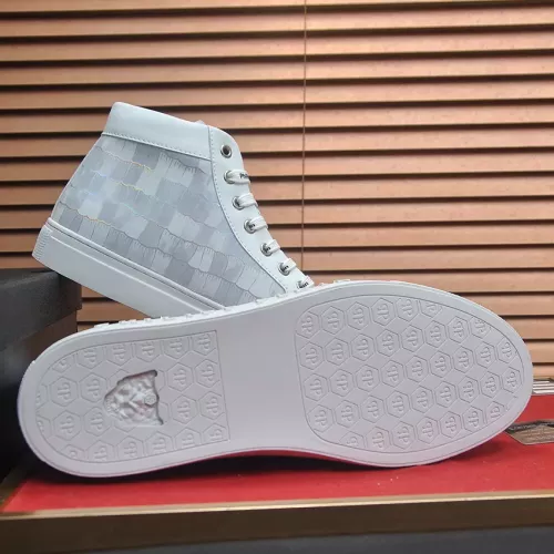 Cheap Philipp Plein PP High Tops Shoes For Men #1387906 Replica Wholesale [$92.00 USD] [ITEM#1387906] on Replica Philipp Plein PP High Tops Shoes