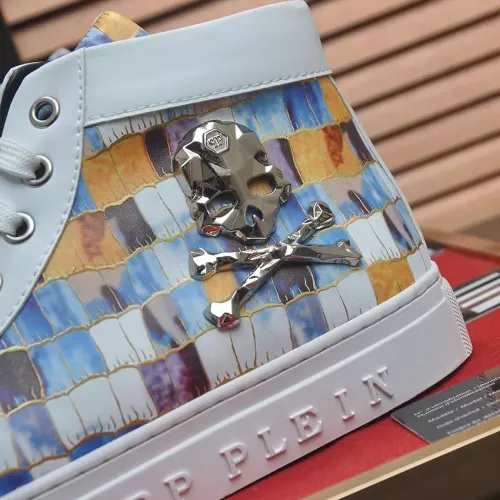 Cheap Philipp Plein PP High Tops Shoes For Men #1387909 Replica Wholesale [$92.00 USD] [ITEM#1387909] on Replica Philipp Plein PP High Tops Shoes