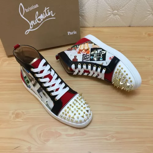 Cheap Christian Louboutin High Top Shoes For Men #1388022 Replica Wholesale [$96.00 USD] [ITEM#1388022] on Replica Christian Louboutin High Top Shoes
