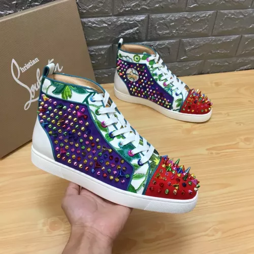 Cheap Christian Louboutin High Top Shoes For Men #1388030 Replica Wholesale [$96.00 USD] [ITEM#1388030] on Replica Christian Louboutin High Top Shoes