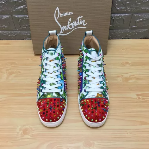 Cheap Christian Louboutin High Top Shoes For Men #1388030 Replica Wholesale [$96.00 USD] [ITEM#1388030] on Replica Christian Louboutin High Top Shoes