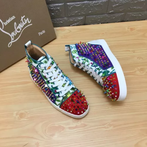 Cheap Christian Louboutin High Top Shoes For Men #1388030 Replica Wholesale [$96.00 USD] [ITEM#1388030] on Replica Christian Louboutin High Top Shoes