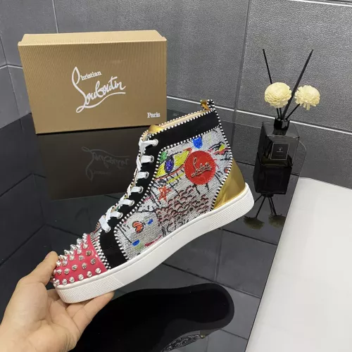 Cheap Christian Louboutin High Top Shoes For Men #1388037 Replica Wholesale [$96.00 USD] [ITEM#1388037] on Replica Christian Louboutin High Top Shoes
