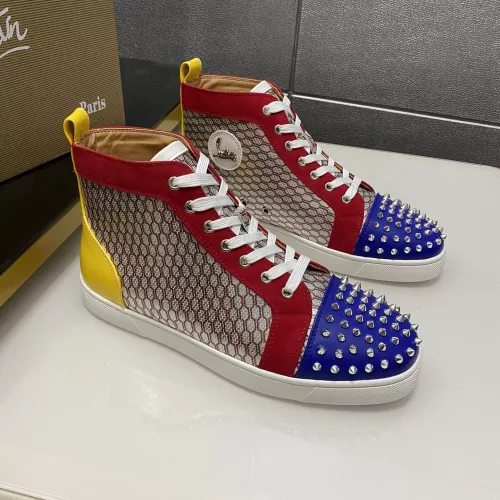 Cheap Christian Louboutin High Top Shoes For Men #1388042 Replica Wholesale [$98.00 USD] [ITEM#1388042] on Replica Christian Louboutin High Top Shoes