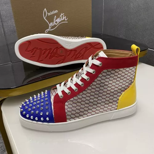 Cheap Christian Louboutin High Top Shoes For Women #1388044 Replica Wholesale [$98.00 USD] [ITEM#1388044] on Replica Christian Louboutin High Top Shoes