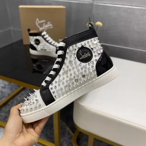 Cheap Christian Louboutin High Top Shoes For Men #1388060 Replica Wholesale [$98.00 USD] [ITEM#1388060] on Replica Christian Louboutin High Top Shoes