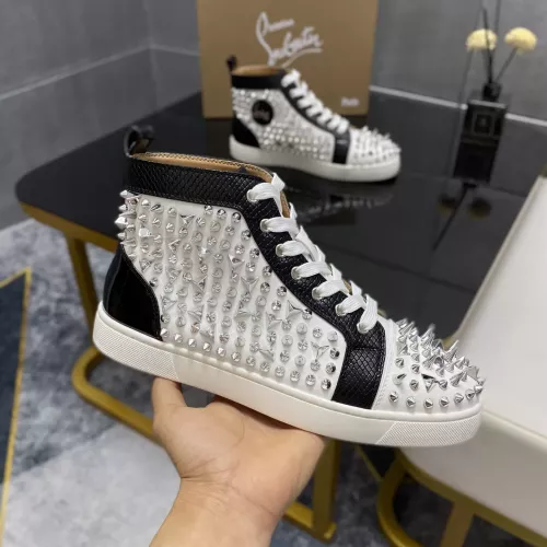 Cheap Christian Louboutin High Top Shoes For Women #1388061 Replica Wholesale [$98.00 USD] [ITEM#1388061] on Replica Christian Louboutin High Top Shoes