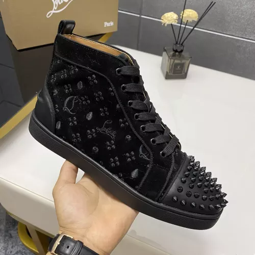 Cheap Christian Louboutin High Top Shoes For Men #1388064 Replica Wholesale [$100.00 USD] [ITEM#1388064] on Replica Christian Louboutin High Top Shoes