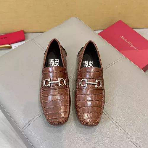 Cheap Salvatore Ferragamo Leather Shoes For Men #1388086 Replica Wholesale [$96.00 USD] [ITEM#1388086] on Replica Salvatore Ferragamo Leather Shoes