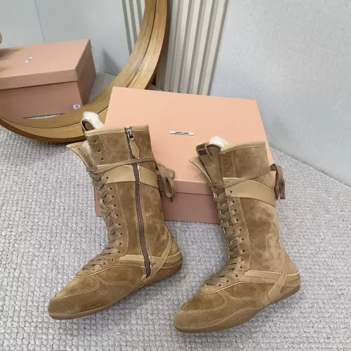 Cheap MIU MIU Boots For Women #1388322 Replica Wholesale [$140.00 USD] [ITEM#1388322] on Replica MIU MIU Boots