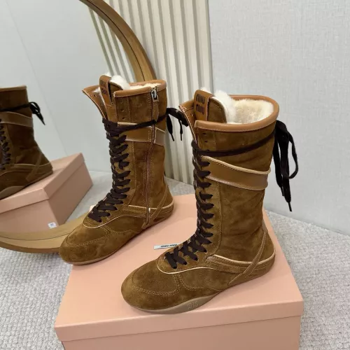 Cheap MIU MIU Boots For Women #1388323 Replica Wholesale [$140.00 USD] [ITEM#1388323] on Replica MIU MIU Boots