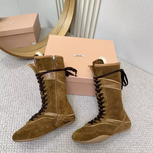 Cheap MIU MIU Boots For Women #1388323 Replica Wholesale [$140.00 USD] [ITEM#1388323] on Replica MIU MIU Boots