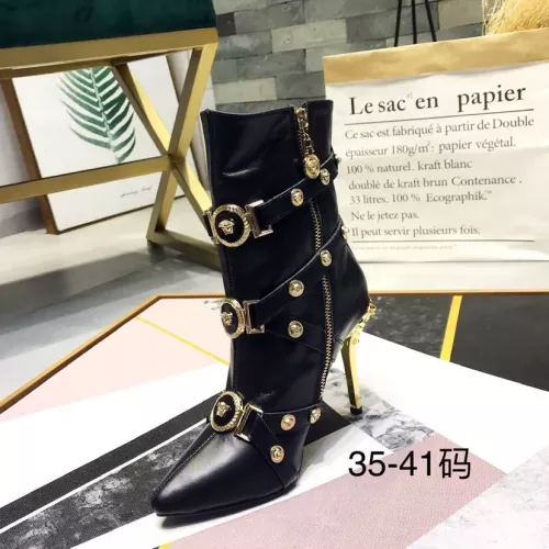 Cheap Versace Boots For Women #1388586 Replica Wholesale [$125.00 USD] [ITEM#1388586] on Replica Versace Boots
