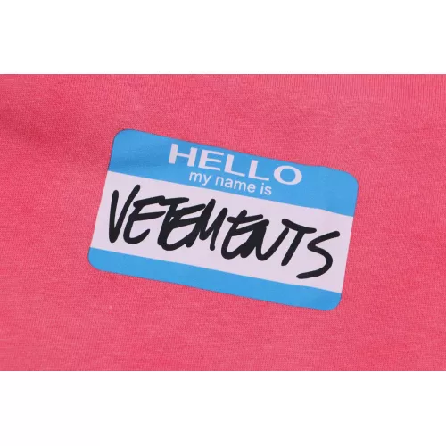 Cheap VETEMENTS T-Shirts Short Sleeved For Unisex #1390234 Replica Wholesale [$40.00 USD] [ITEM#1390234] on Replica VETEMENTS T-Shirts