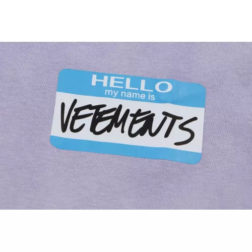 Cheap VETEMENTS T-Shirts Short Sleeved For Unisex #1390235 Replica Wholesale [$40.00 USD] [ITEM#1390235] on Replica VETEMENTS T-Shirts