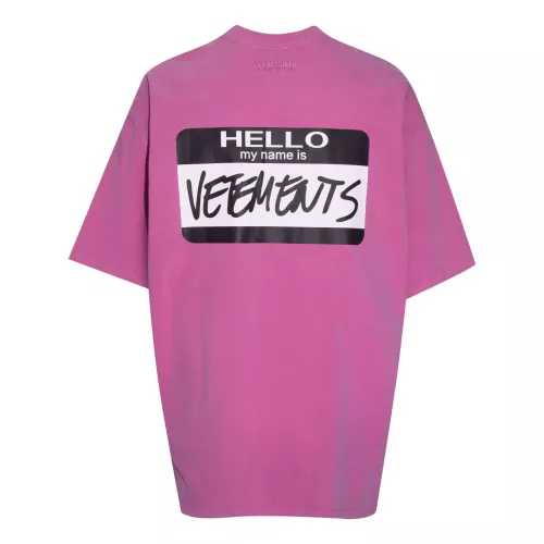 Cheap VETEMENTS T-Shirts Short Sleeved For Unisex #1390244 Replica Wholesale [$40.00 USD] [ITEM#1390244] on Replica VETEMENTS T-Shirts