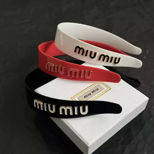 Cheap MIU MIU Headband For Women #1390337 Replica Wholesale [$45.00 USD] [ITEM#1390337] on Replica MIU MIU Headband