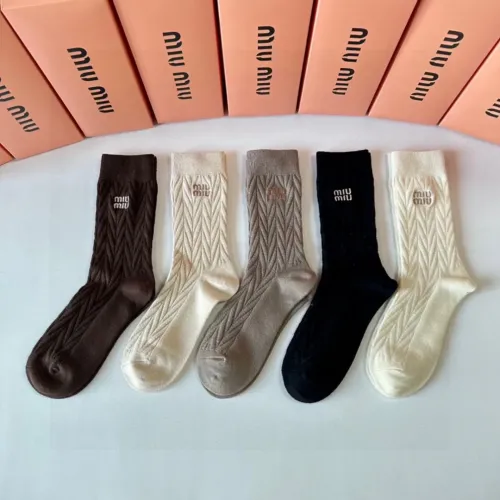 Cheap MIU MIU Socks #1391093 Replica Wholesale [$29.00 USD] [ITEM#1391093] on Replica MIU MIU Socks