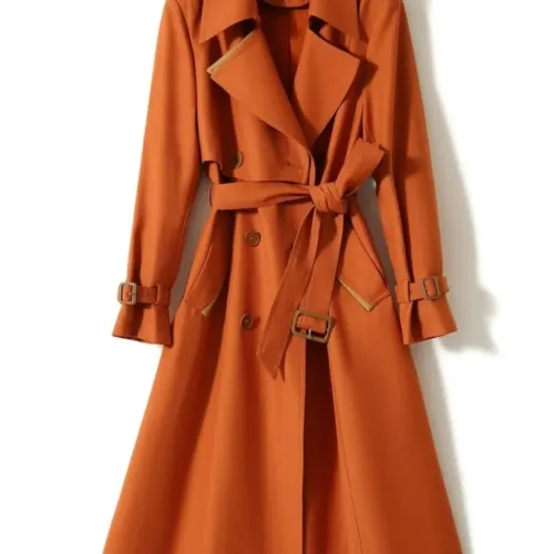 Burberry Trench Coat Long Sleeved For Women #1391095