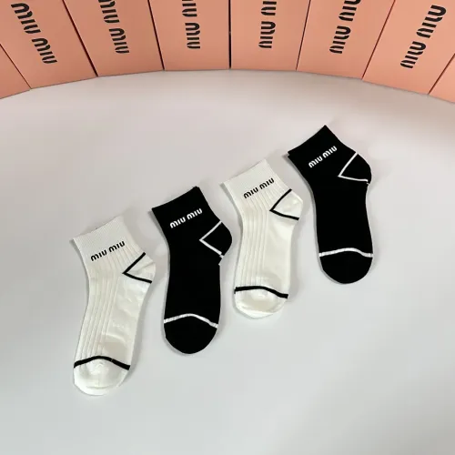 Cheap MIU MIU Socks #1391096 Replica Wholesale [$32.00 USD] [ITEM#1391096] on Replica MIU MIU Socks