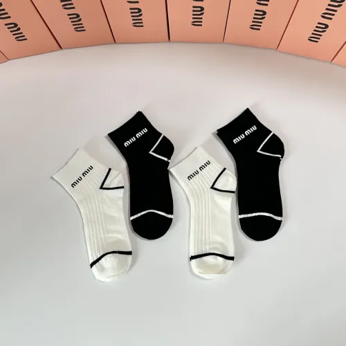 Cheap MIU MIU Socks #1391096 Replica Wholesale [$32.00 USD] [ITEM#1391096] on Replica MIU MIU Socks