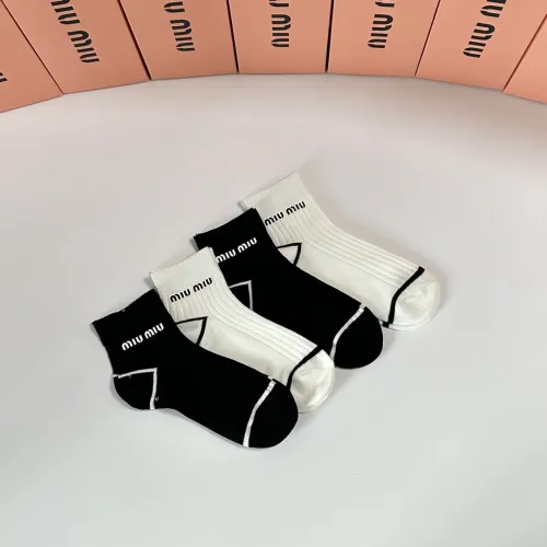 Cheap MIU MIU Socks #1391096 Replica Wholesale [$32.00 USD] [ITEM#1391096] on Replica MIU MIU Socks