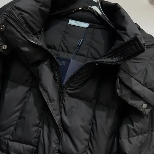 Cheap Prada Down Feather Coat Long Sleeved For Women #1391144 Replica Wholesale [$128.00 USD] [ITEM#1391144] on Replica Prada Down Feather Coat