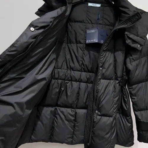 Cheap Prada Down Feather Coat Long Sleeved For Women #1391144 Replica Wholesale [$128.00 USD] [ITEM#1391144] on Replica Prada Down Feather Coat