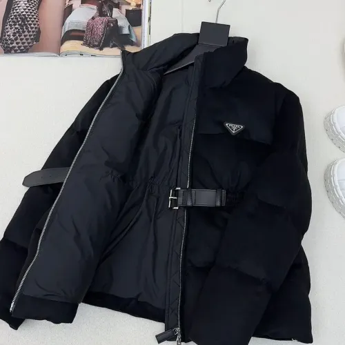 Cheap Prada Down Feather Coat Long Sleeved For Women #1391148 Replica Wholesale [$245.00 USD] [ITEM#1391148] on Replica Prada Down Feather Coat