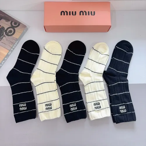 Cheap MIU MIU Socks #1391162 Replica Wholesale [$29.00 USD] [ITEM#1391162] on Replica MIU MIU Socks