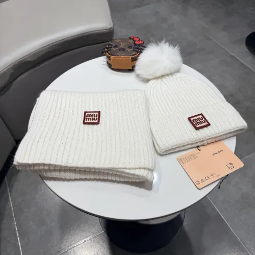 Cheap MIU MIU Hat and Scarf Set #1391476 Replica Wholesale [$64.00 USD] [ITEM#1391476] on Replica MIU MIU Hat and Scarf and Glove Set