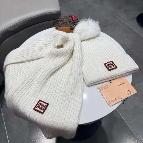 Cheap MIU MIU Hat and Scarf Set #1391476 Replica Wholesale [$64.00 USD] [ITEM#1391476] on Replica MIU MIU Hat and Scarf and Glove Set