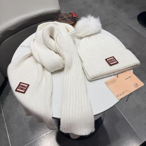 Cheap MIU MIU Hat and Scarf Set #1391476 Replica Wholesale [$64.00 USD] [ITEM#1391476] on Replica MIU MIU Hat and Scarf and Glove Set