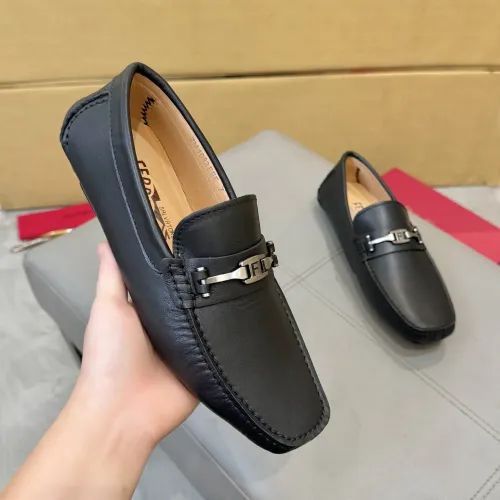 Cheap Salvatore Ferragamo Leather Shoes For Men #1391730 Replica Wholesale [$96.00 USD] [ITEM#1391730] on Replica Salvatore Ferragamo Leather Shoes