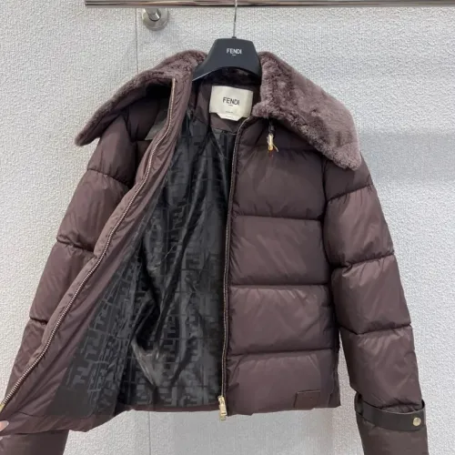 Cheap Fendi Down Feather Coat Long Sleeved For Women #1391741 Replica Wholesale [$290.91 USD] [ITEM#1391741] on Replica Fendi Down Feather Coat