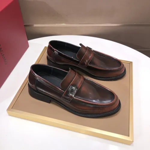 Cheap Salvatore Ferragamo Leather Shoes For Men #1391771 Replica Wholesale [$100.00 USD] [ITEM#1391771] on Replica Salvatore Ferragamo Leather Shoes